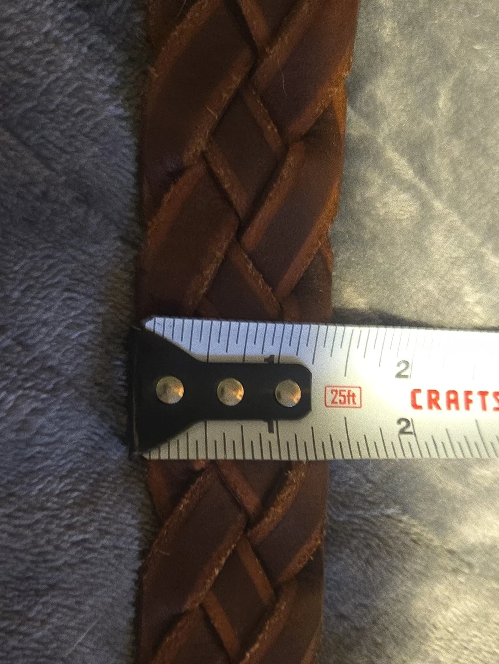 BROOKS BROTHERS-Braided Brown Leather Belt-Size M